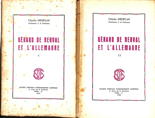 ネルヴァルとドイツ(仏) GWRARD DE NERVAL ET L'ALLEMAGNE 全2冊揃