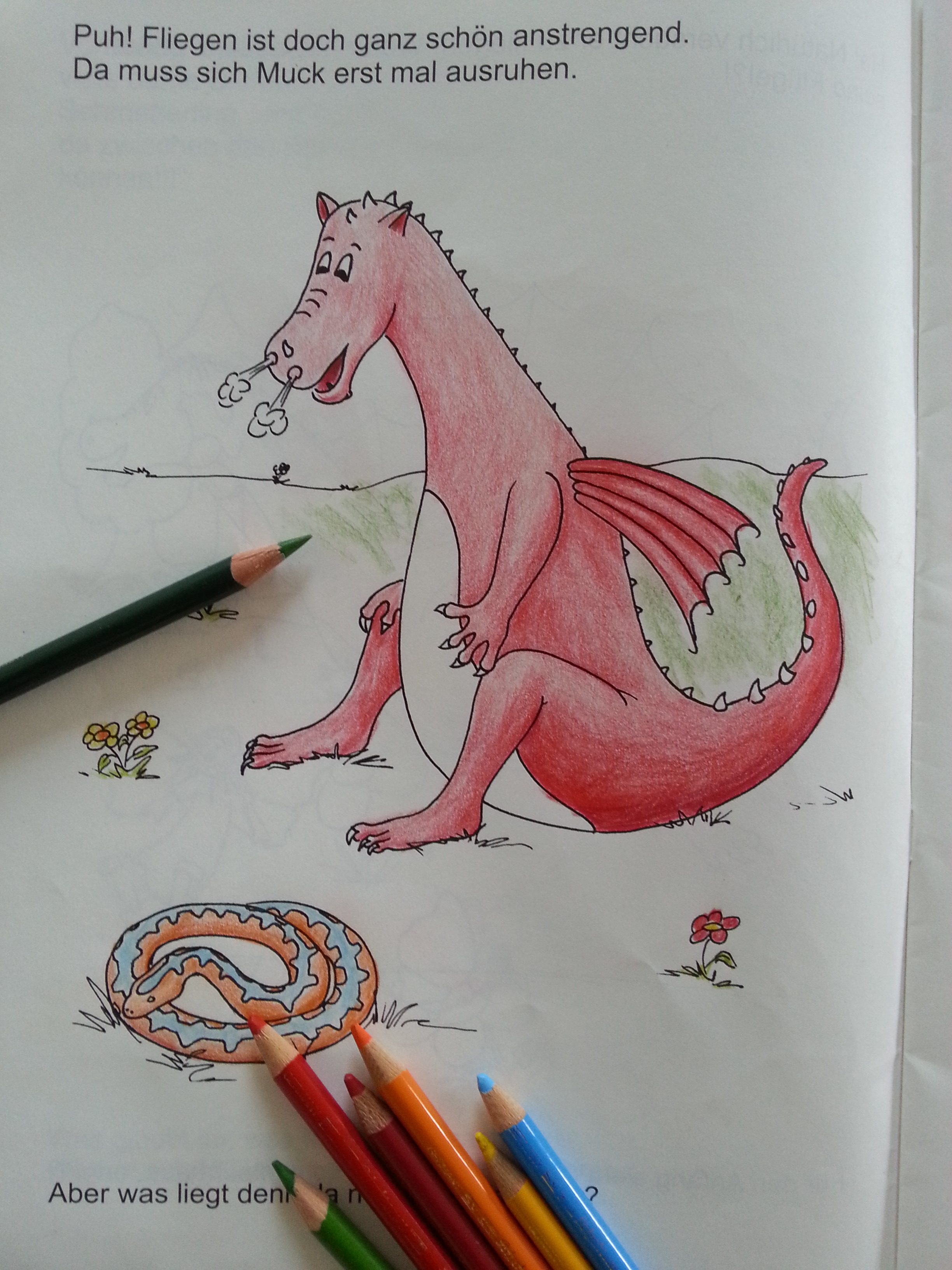 aus dem Malbuch 1 "Muck der kleine Drache"