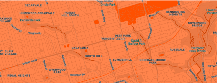 Urban Planning Yonge St Clair Map 