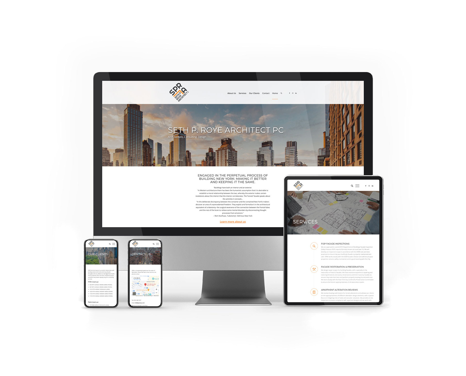 Seth P. Roye Architect responsive website