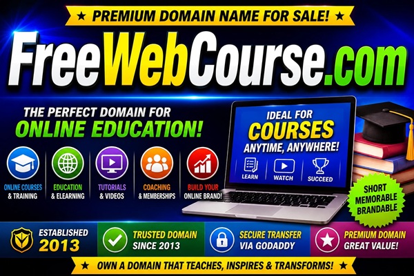 Free Web Course Domain for Sale