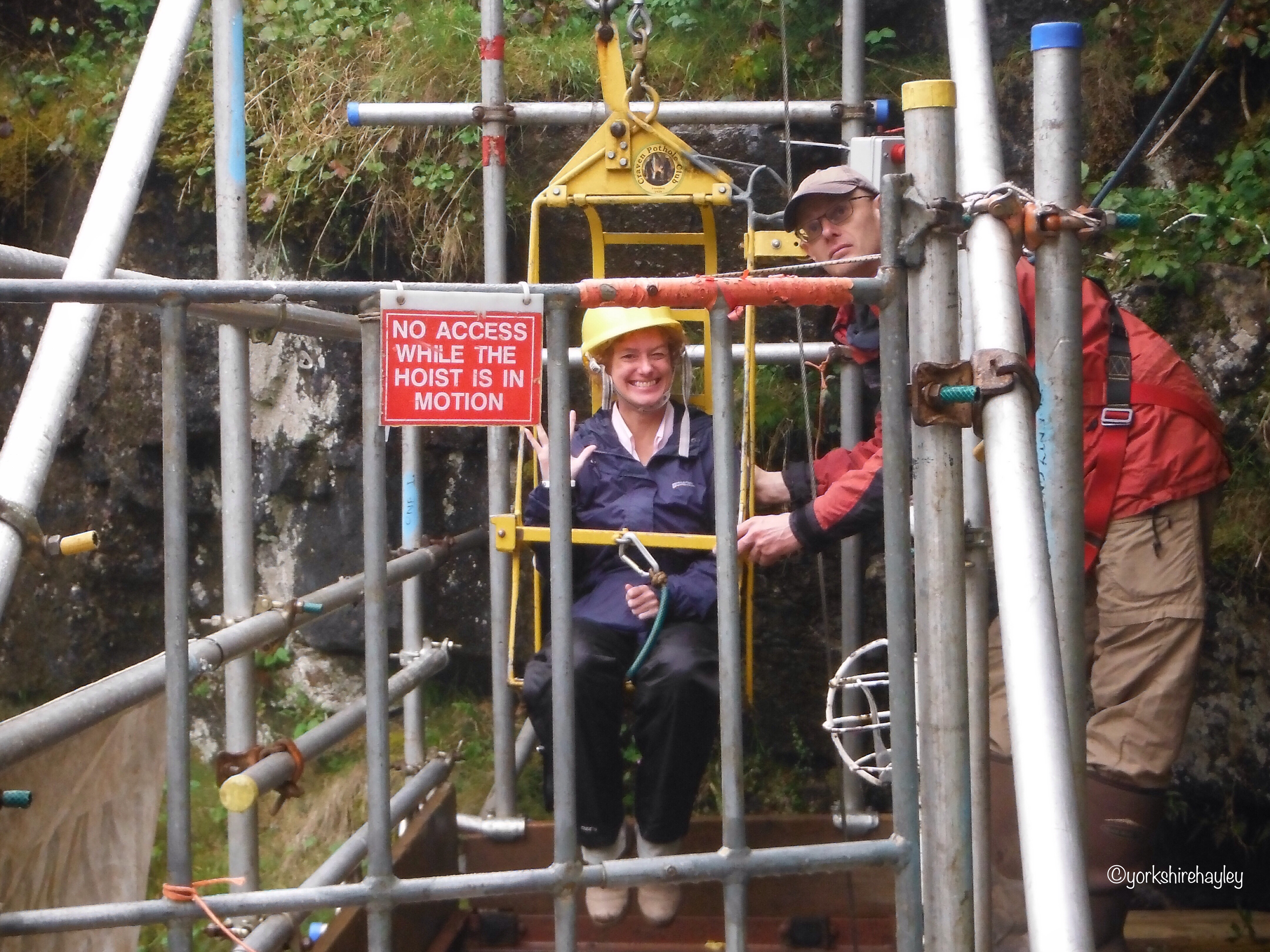 All ready to be lowered into the cave