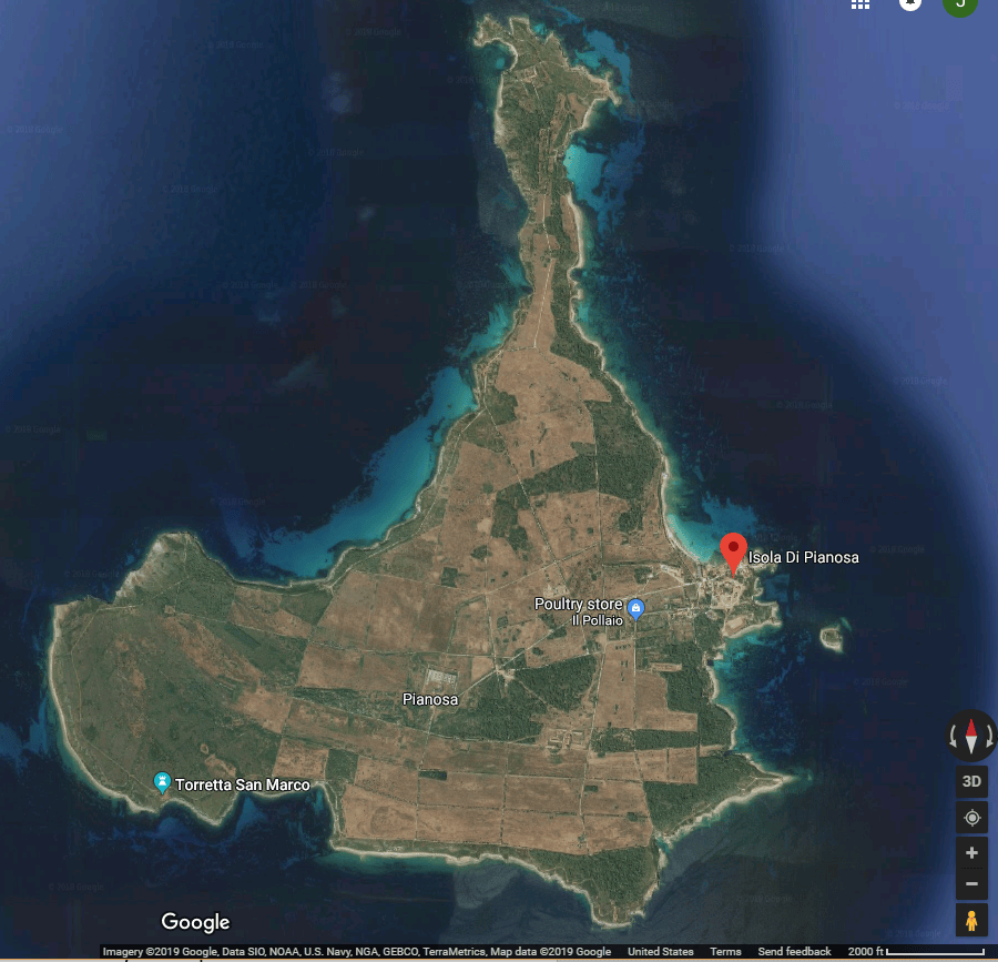 West Of Pianosa Yossarian Lived Pianosa Map 