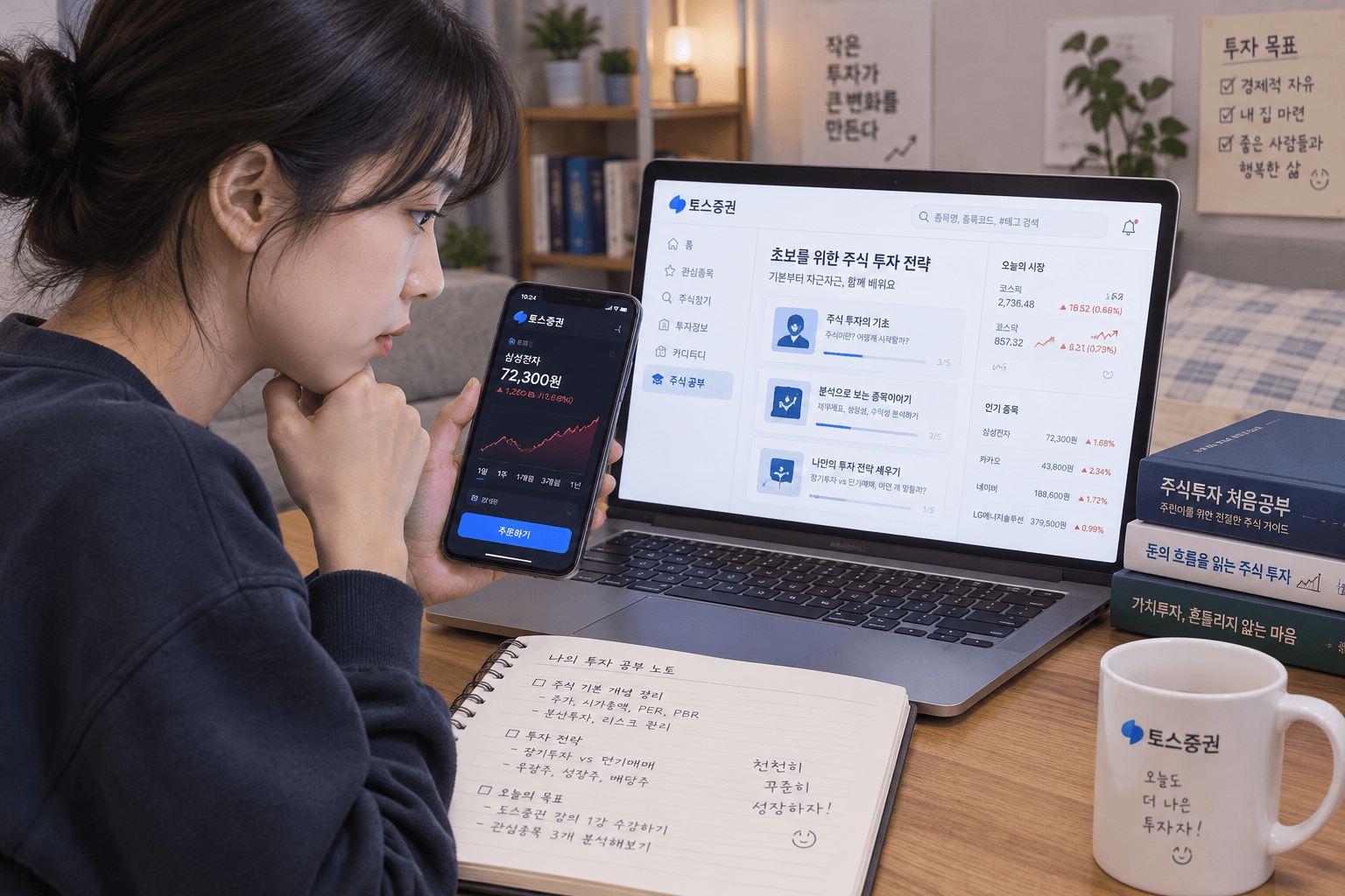 토스증권 앱으로 투자 전략을 배우는 초보 투자자