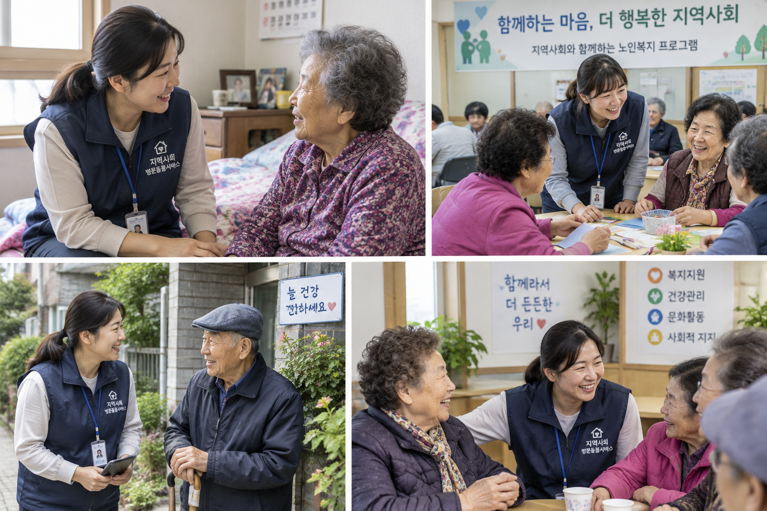 지역사회 방문 돌봄 서비스 현장 모습