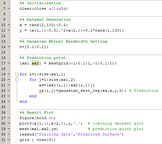 Gaussian Kernel Regression for Multidimensional Feature with Matlab ...