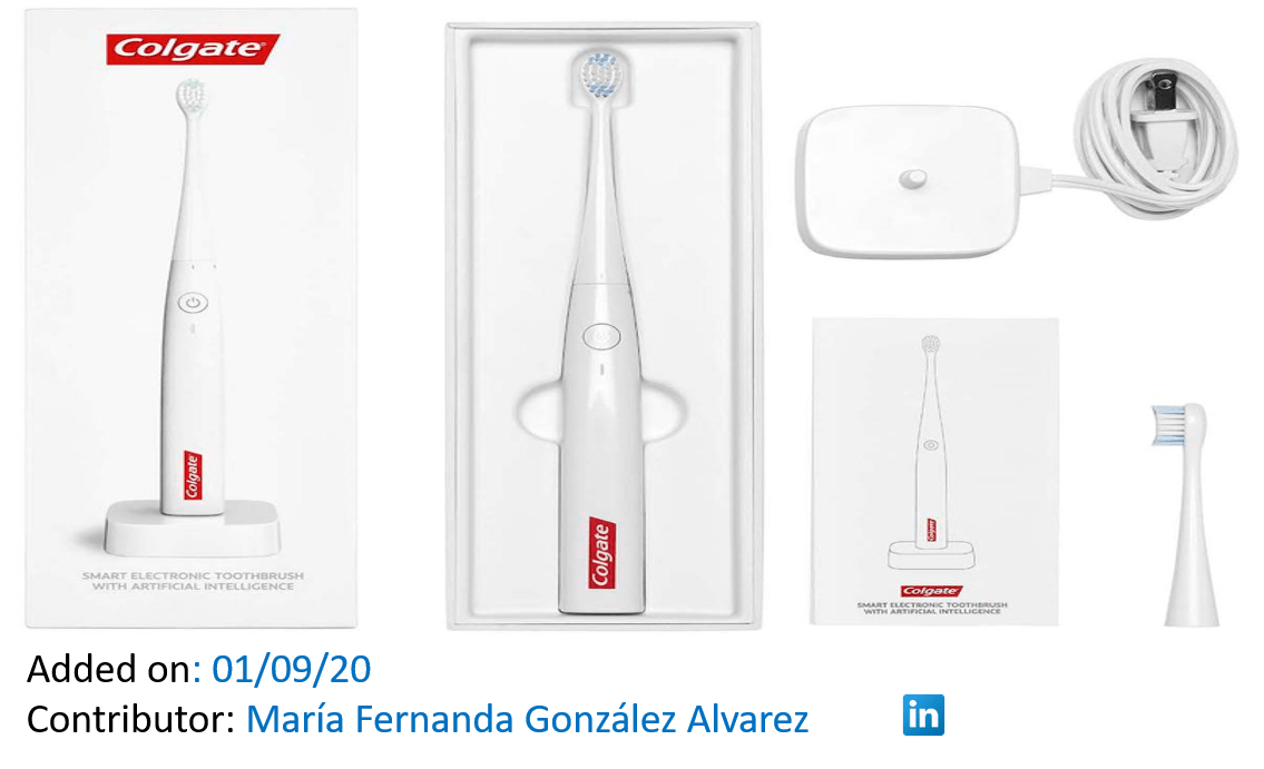 An ad for the Colgate electronic toothbrush with AI