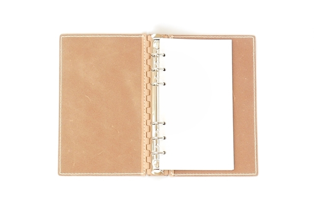 バイブル レザー蝶番のシステム手帳 Natural 1