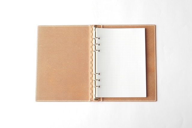 A5 レザー蝶番のシステム手帳 Natural 1