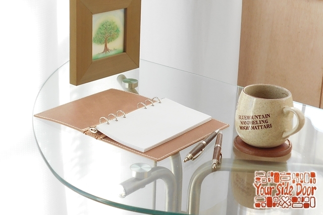 バイブル レザー蝶番のシステム手帳 Natural 2