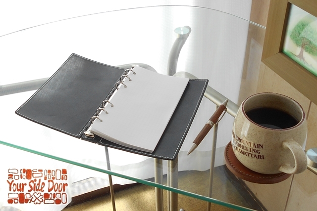 バイブル レザー蝶番のシステム手帳 Navy 2