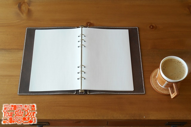 A5 レザー蝶番のシステム手帳 Brown 2