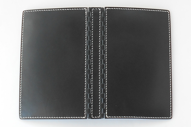 バイブル レザー蝶番のシステム手帳 Navy 3