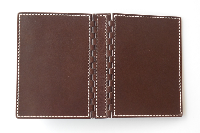 ミニ６穴 レザー蝶番のシステム手帳 Brown 3