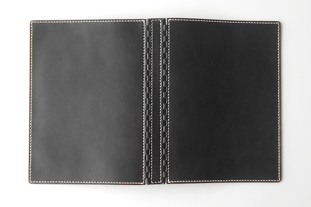 A5 レザー蝶番のシステム手帳 Black 3