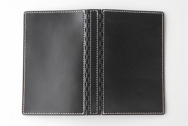 バイブル レザー蝶番のシステム手帳 Black 3