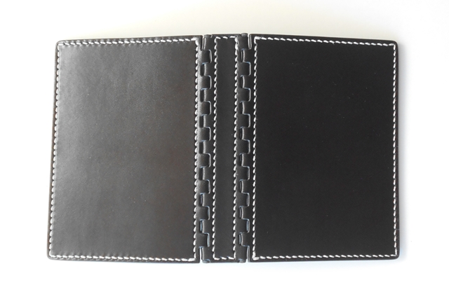 ミニ６穴 レザー蝶番のシステム手帳 Black 3