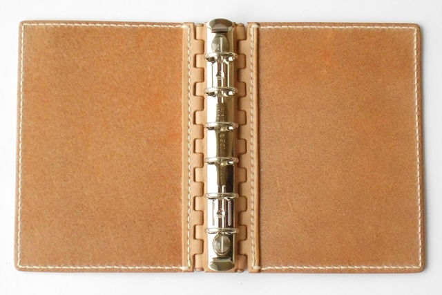 ミニ６穴 レザー蝶番のシステム手帳 Natural 4
