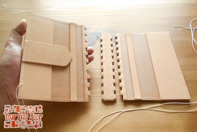 蝶番のレザーブックカバー Natural 5