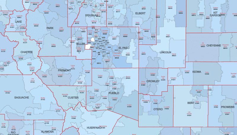 CO ZIP Code Map With Cities Counties Your Vector Maps Com Colorado Zip Code City County Details2 800x456 .webp