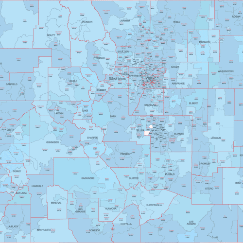 Colorado ZIP Code Maps Your Vector Maps Com Colorado Zip Code Map With Cities Counties 500x500 .webp