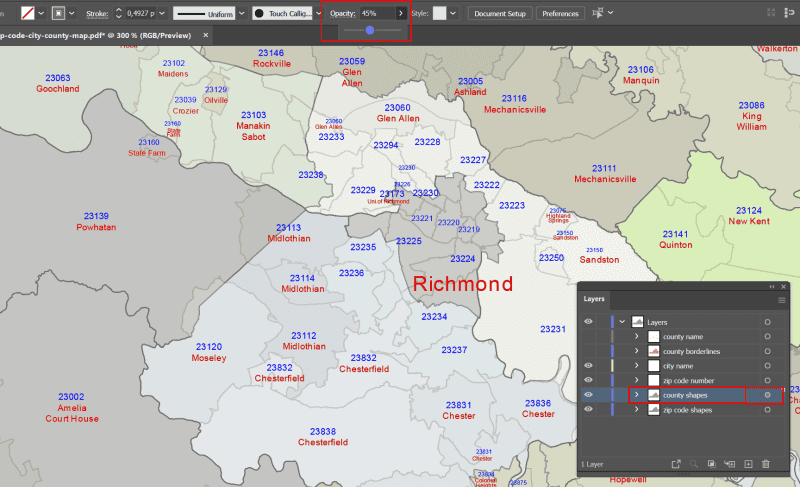 VA ZIP Code Map With Cities Counties Your Vector Maps Com City County DETAILS2.