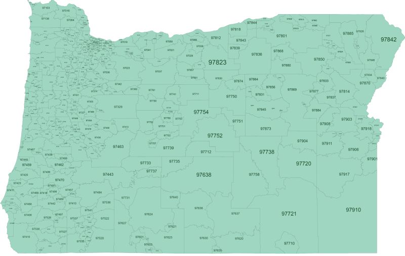 Oregon Zip Code Map Oregon Postal Code - Gorgeous Ultra HD Colorful Images | Free Download
