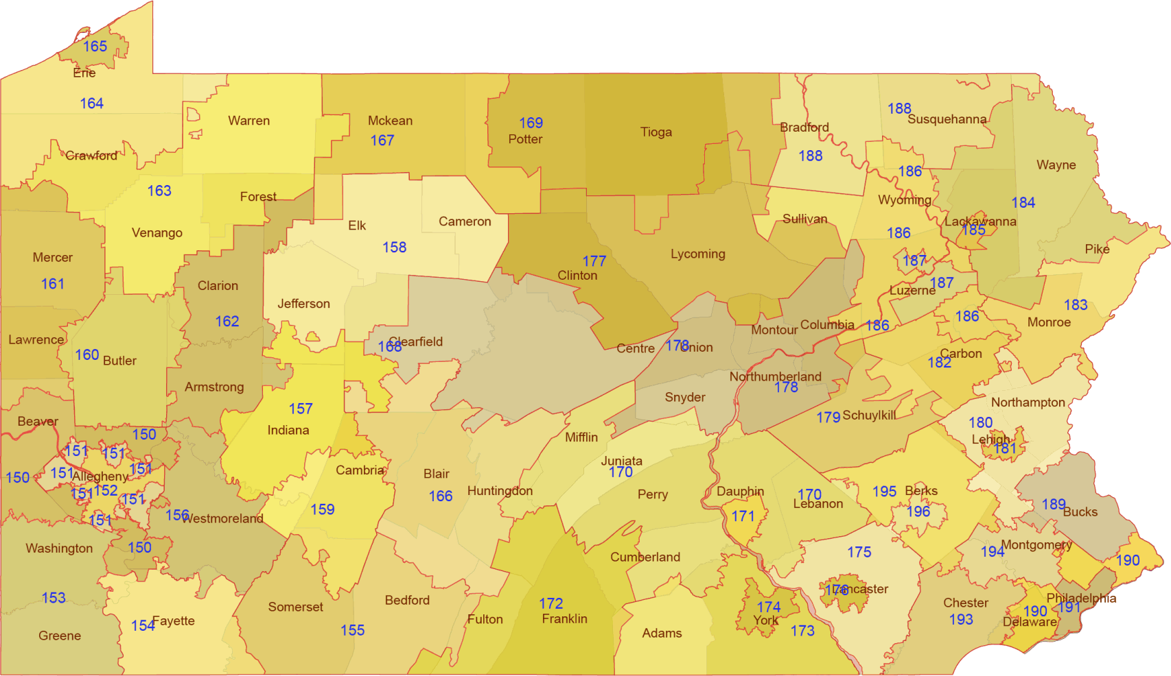 Pa Zip Code Map Lackawanna County Zip Code 3 Digit Zip Code Map 