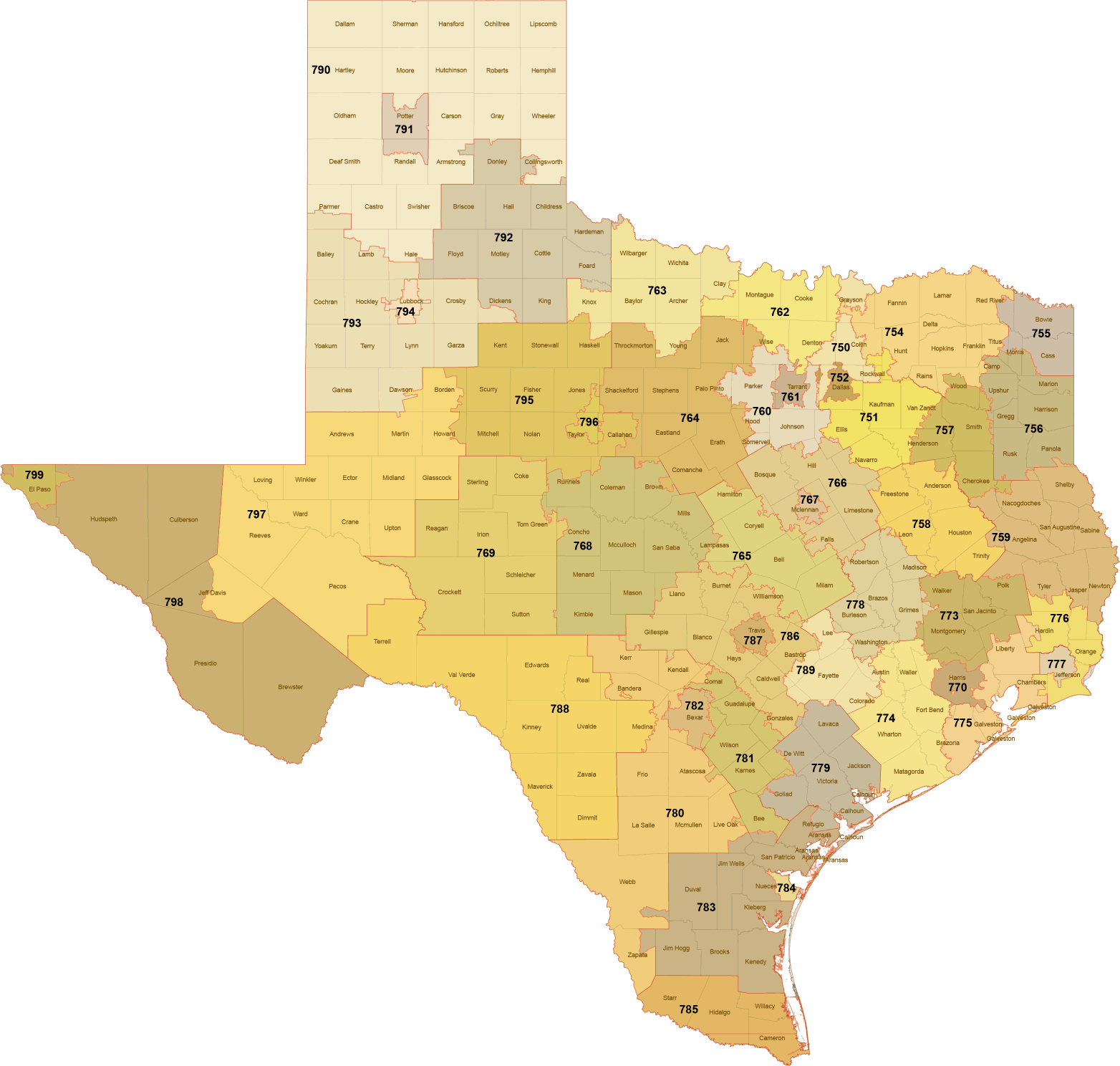 Do Zip Codes Cross County Lines Texas 3 Digit Zip Code Map 