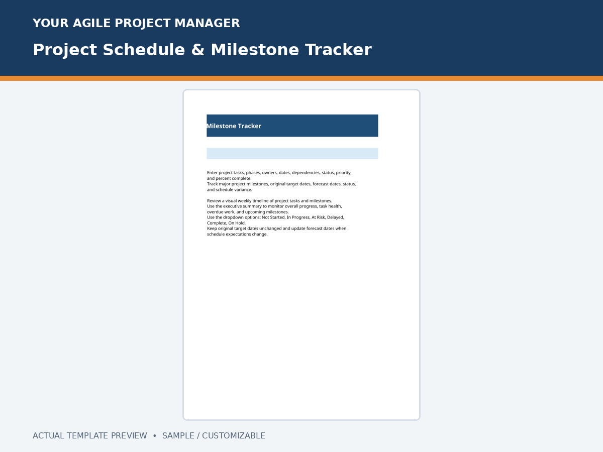 Project Schedule Template