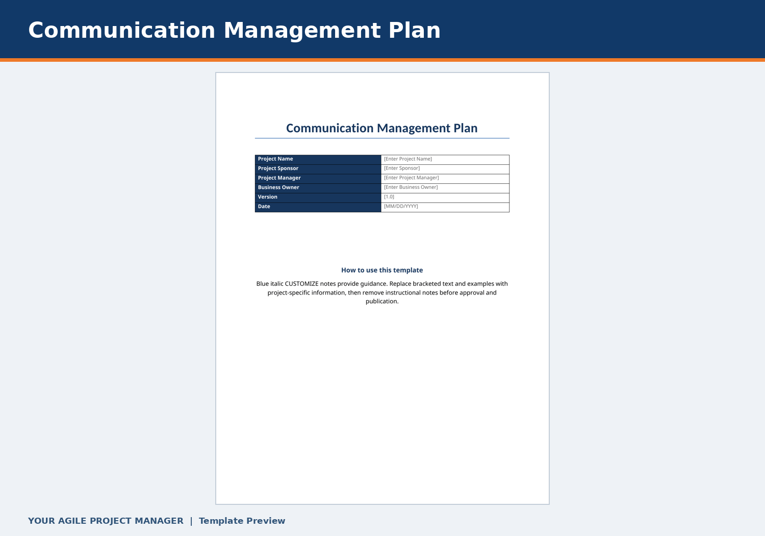 Communication-Management-Plan