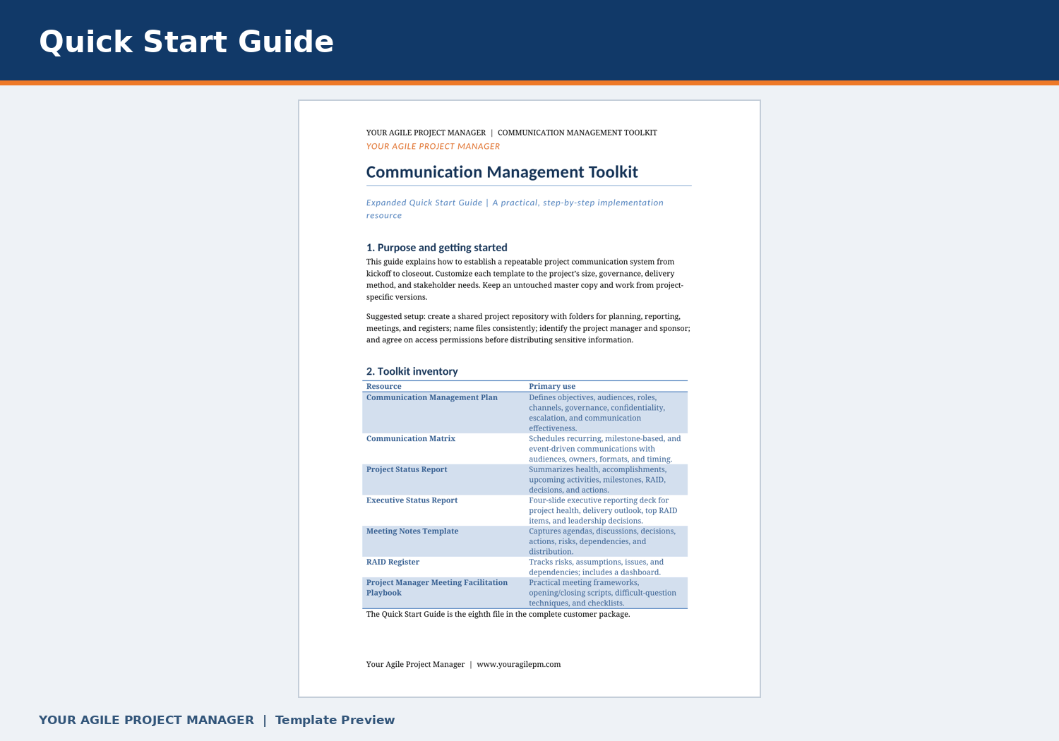Communication-Management-Plan-Quick-Start-Guide