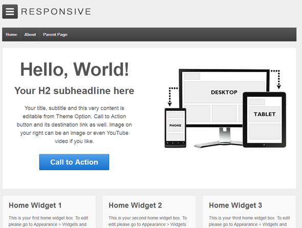 It is a fast and easily customizable theme . Free Responsive Wordpress Theme
