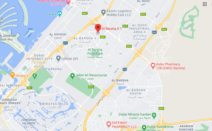 Al Barsha A Bus Stop In Dubai Your Guide Post Map.