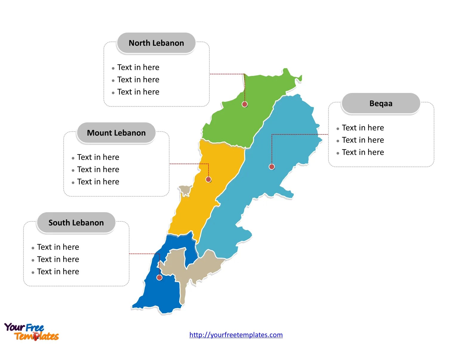 Lebanon Map Outline Png - Free Lebanon Editable Map Free Powerpoint Template