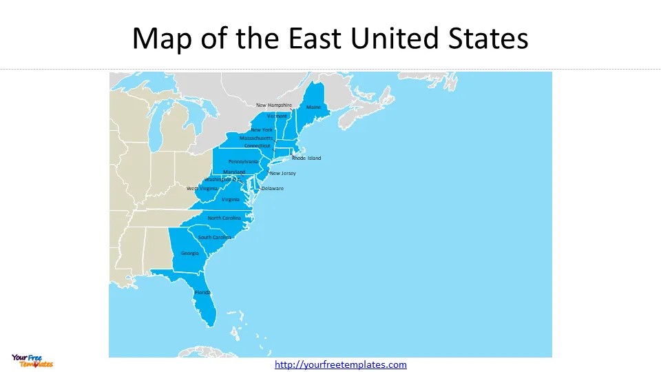East Coast Map How Far Is The East Coast From The West Coast USA US East Coast Map 3 