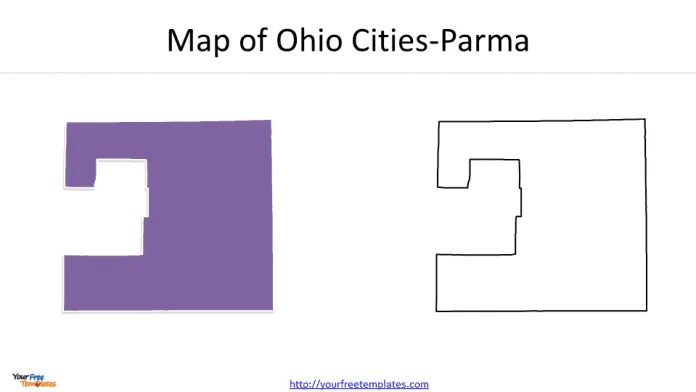 Ohio City Map Free Powerpoint Template Parma.