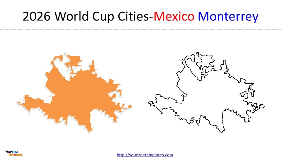 World Cup 2026 Cities Map Page 4 Of 4 Free PowerPoint Template 2026 World Cup Cities 17 
