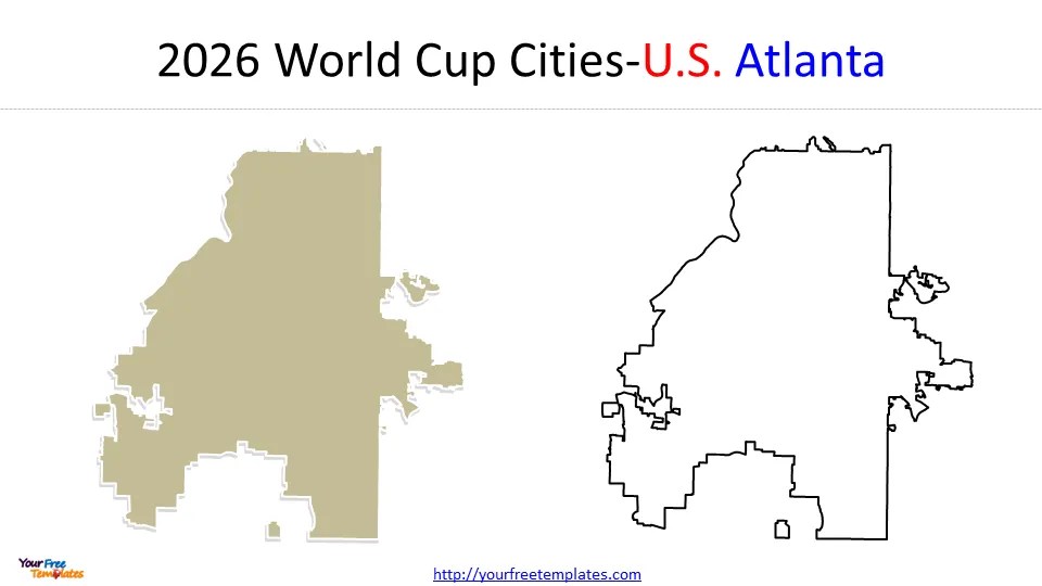 World Cup 2026 Cities Map Free PowerPoint Template 2026 World Cup Cities 2 