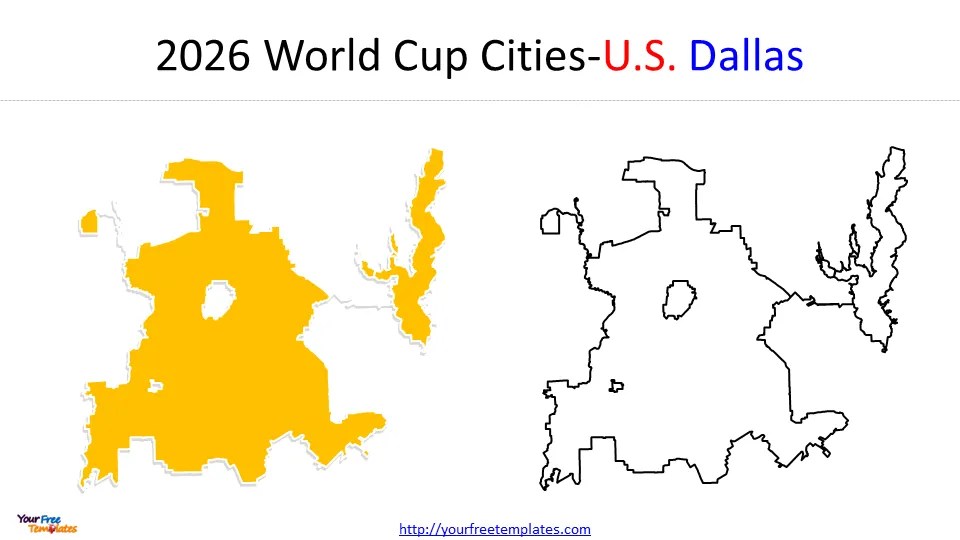 World Cup 2026 Cities Map Page 2 Of 4 Free PowerPoint Template 2026 World Cup Cities 4 