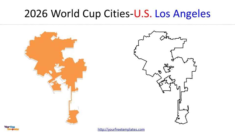 World Cup 2026 Cities Map Free PowerPoint Template 2026 World Cup Cities 7 
