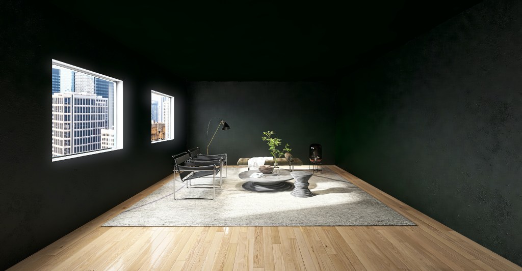 to make room seem smaller, paint the whole room including ceiling in dark tones