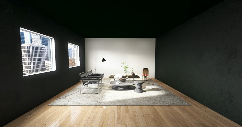 creating an accent wall with dark tone walls and back wall in lighter colour