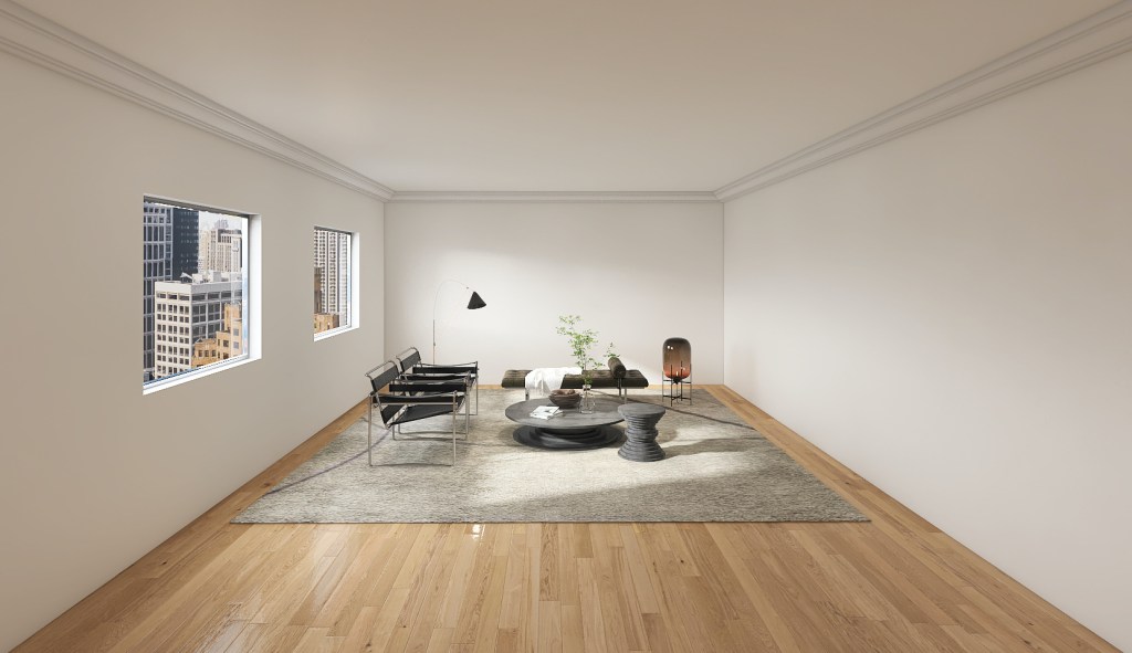 Using whites and light paint colours to enlarge the space.