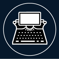 Printer icon representing the 1980s and direct response marketing