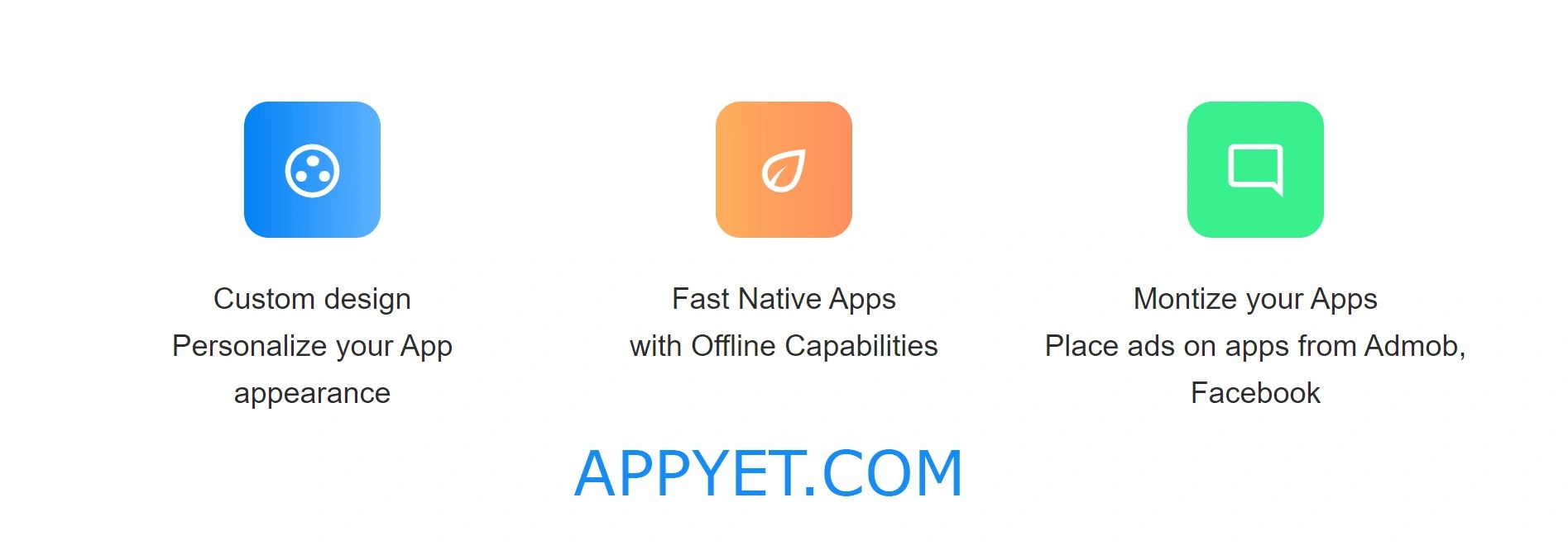 AppYet.com Logo and App Creation Interface