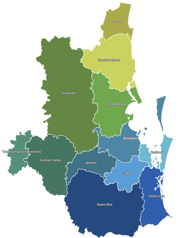 Online Growth Monitoring Dashboard South East Queensland Your Map 