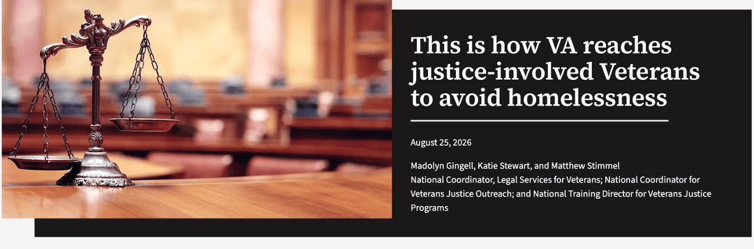 VA Is Trying to Reach Justice-Involved Veterans to Avoid Homelessness