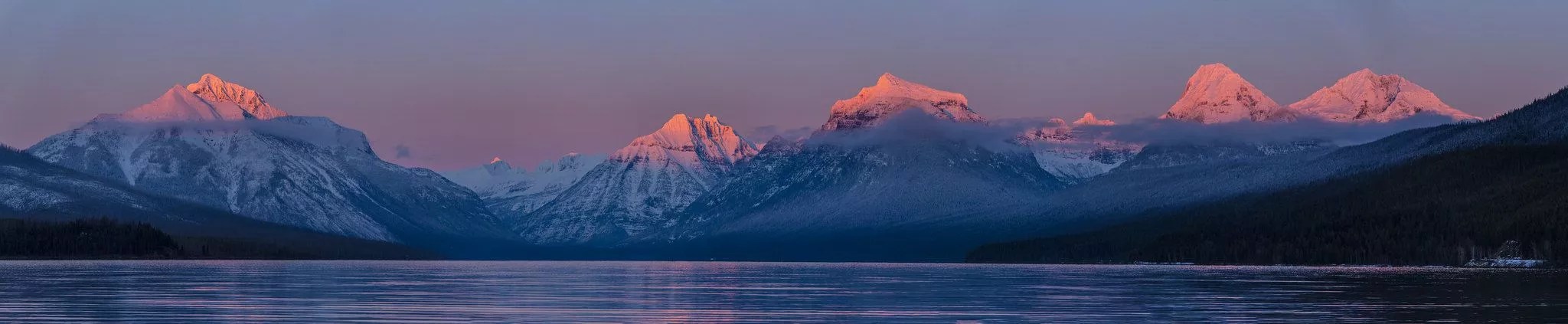 lake mcdonald sunset features image