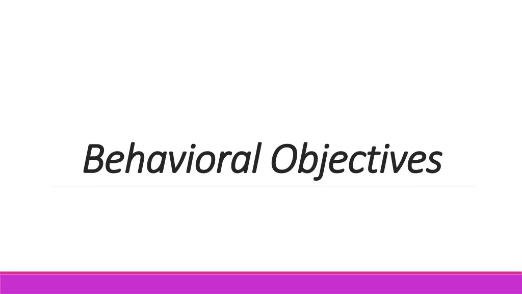 behavioral-objectives